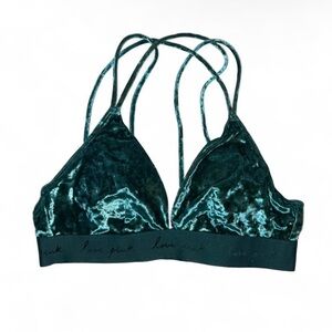 PINK Victoria's Secret Velvet Bralette - Teal